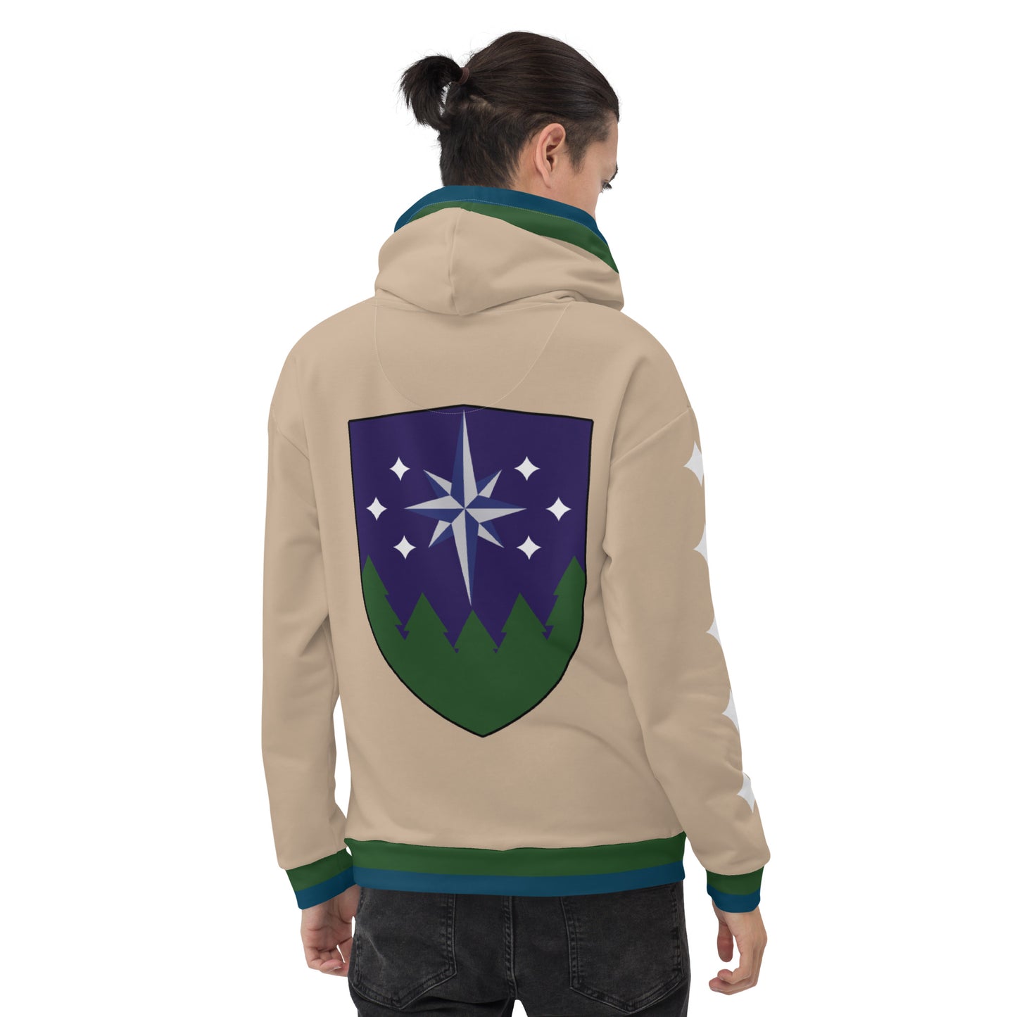 Northern Lights Unisex Pullover Hoodie - Tan