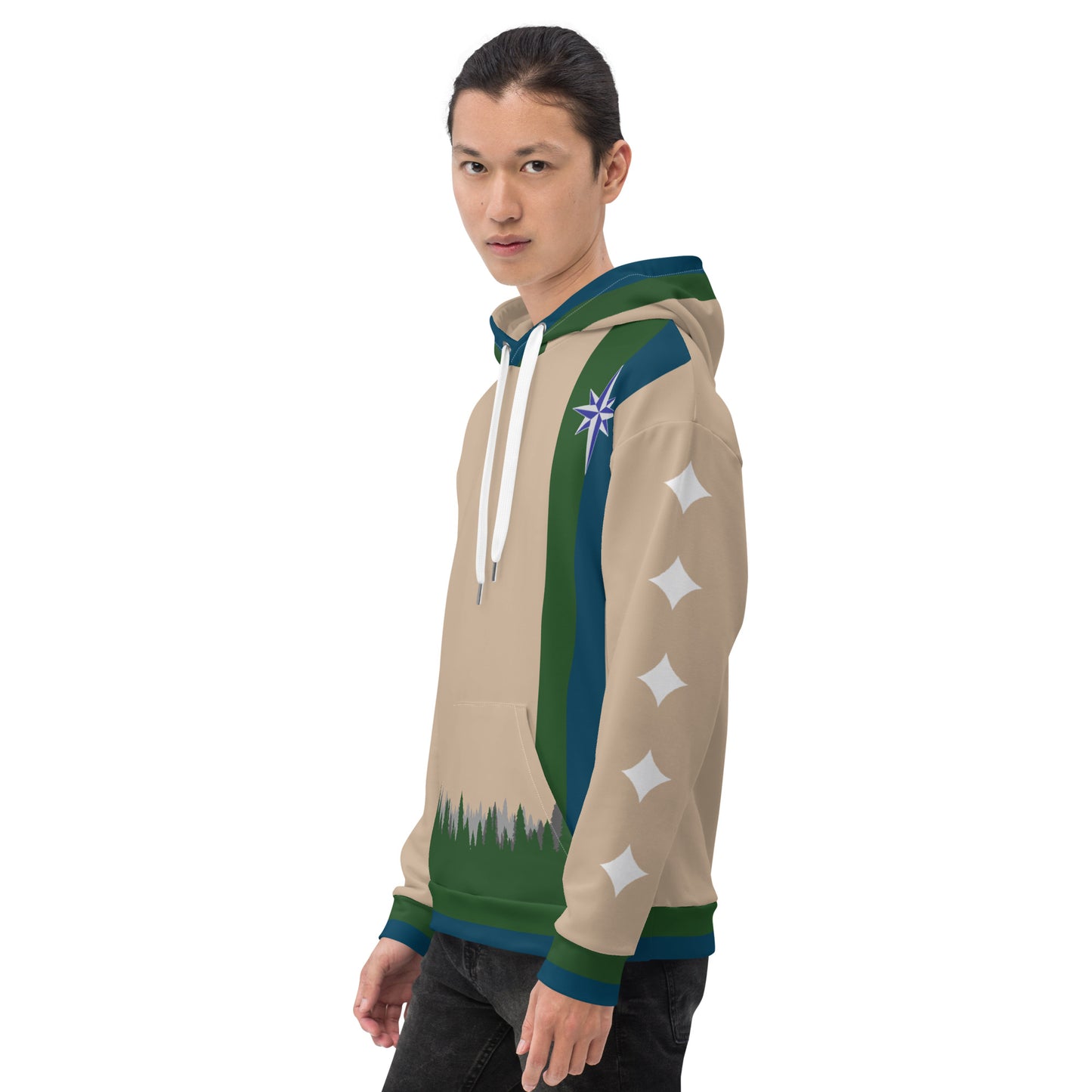 Northern Lights Unisex Pullover Hoodie - Tan