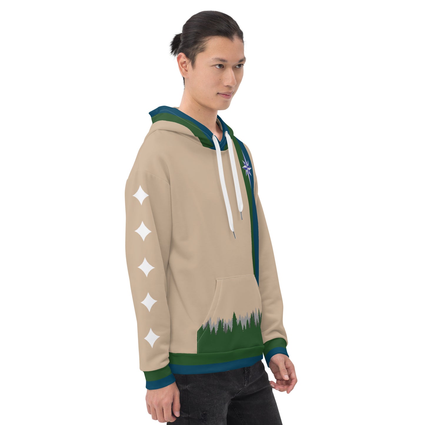 Northern Lights Unisex Pullover Hoodie - Tan